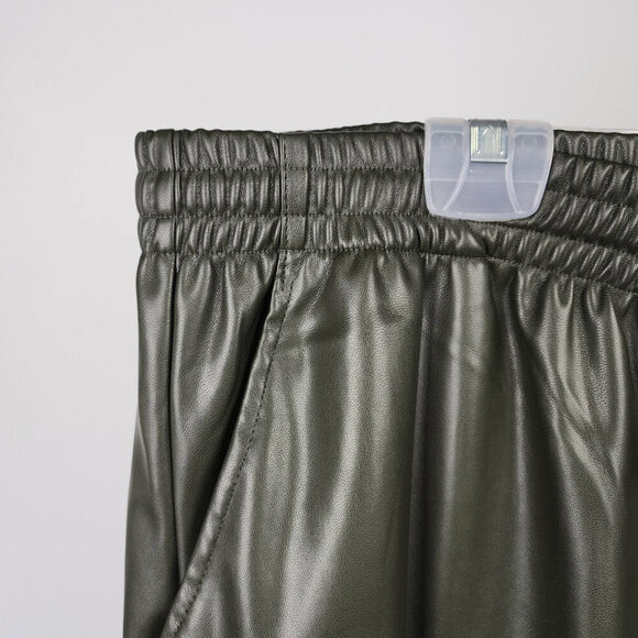 Laundry by Shelli Segal Green Vegan Leather Joggers Size 1X - Picture 2 of 8